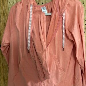 Women's Peach Hoodie Jacket & Joggers Set